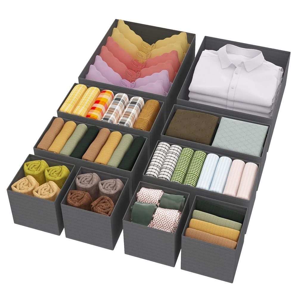 Hotselling Clothing Dresser Drawer Organizer Closet Organizers Storage Box Foldable Fabric wardrobe dividers