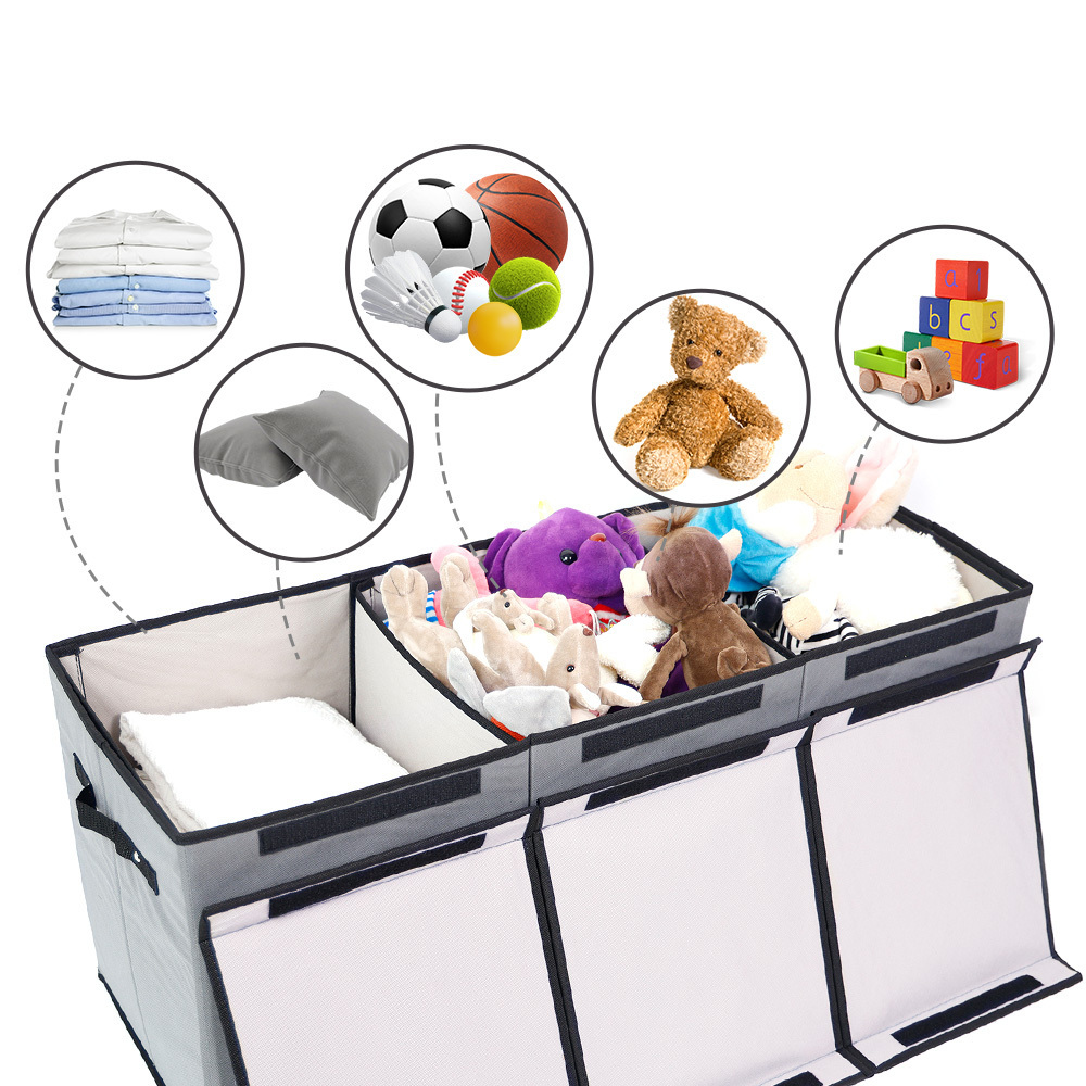 OEMODM Home Bedroom Closet Kids Large Linen Folding Collapsible Organizer with Lid Cube