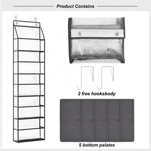 5-Shelf Large Capacity for Closet Over The Door Room Hanging Pantry Organizer with Clear Plastic Pockets