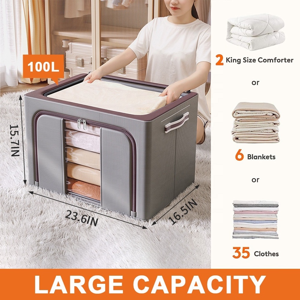 OEM OEM Foldable clothes storage Box Oxford Cloth Finishing storage boxes for clothes