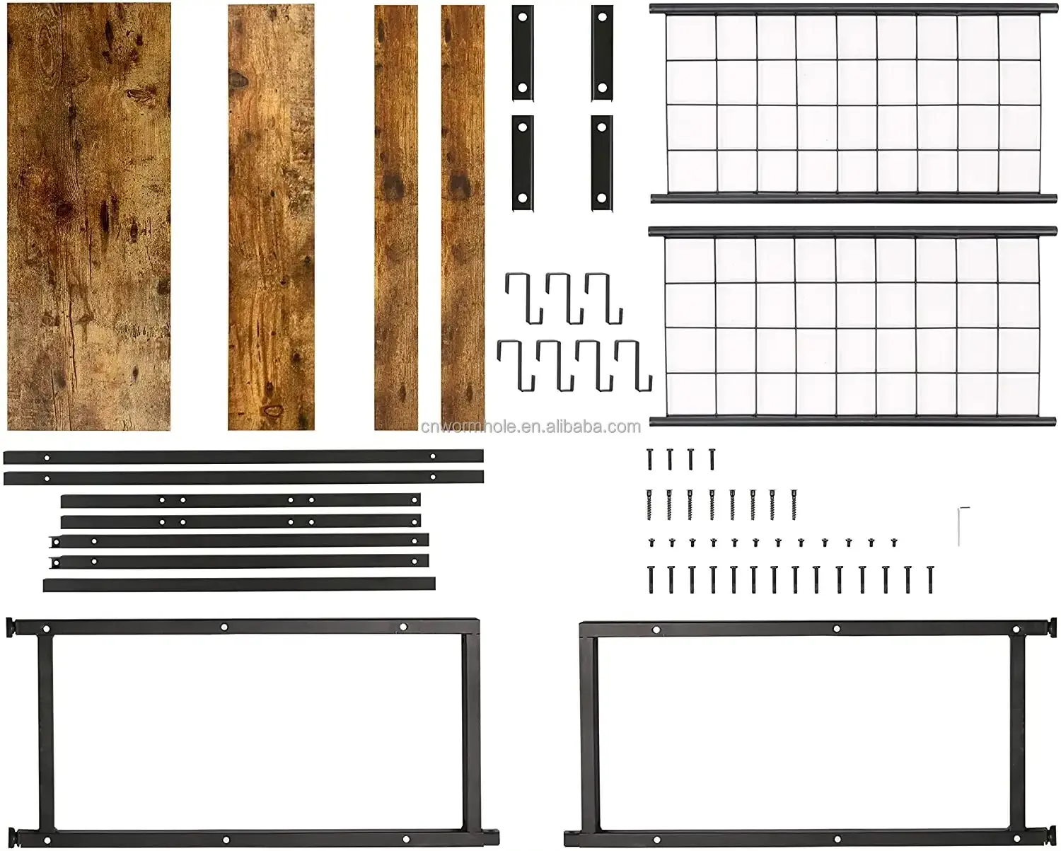 OEM OEM Black Steel Frame Entryway Coat Rack with Shoe Bench 3-in-1 Hall Tree and Shoe Rack Storage Shelf Organizer