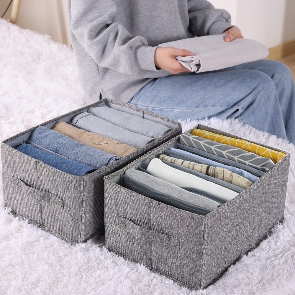 Hotselling Wardrobe Clothes Organizer bag storage box Foldable for Jean Organizer