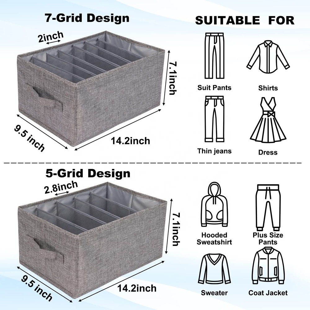 Hotselling Wardrobe Clothes Organizer bag storage box Foldable for Jean Organizer