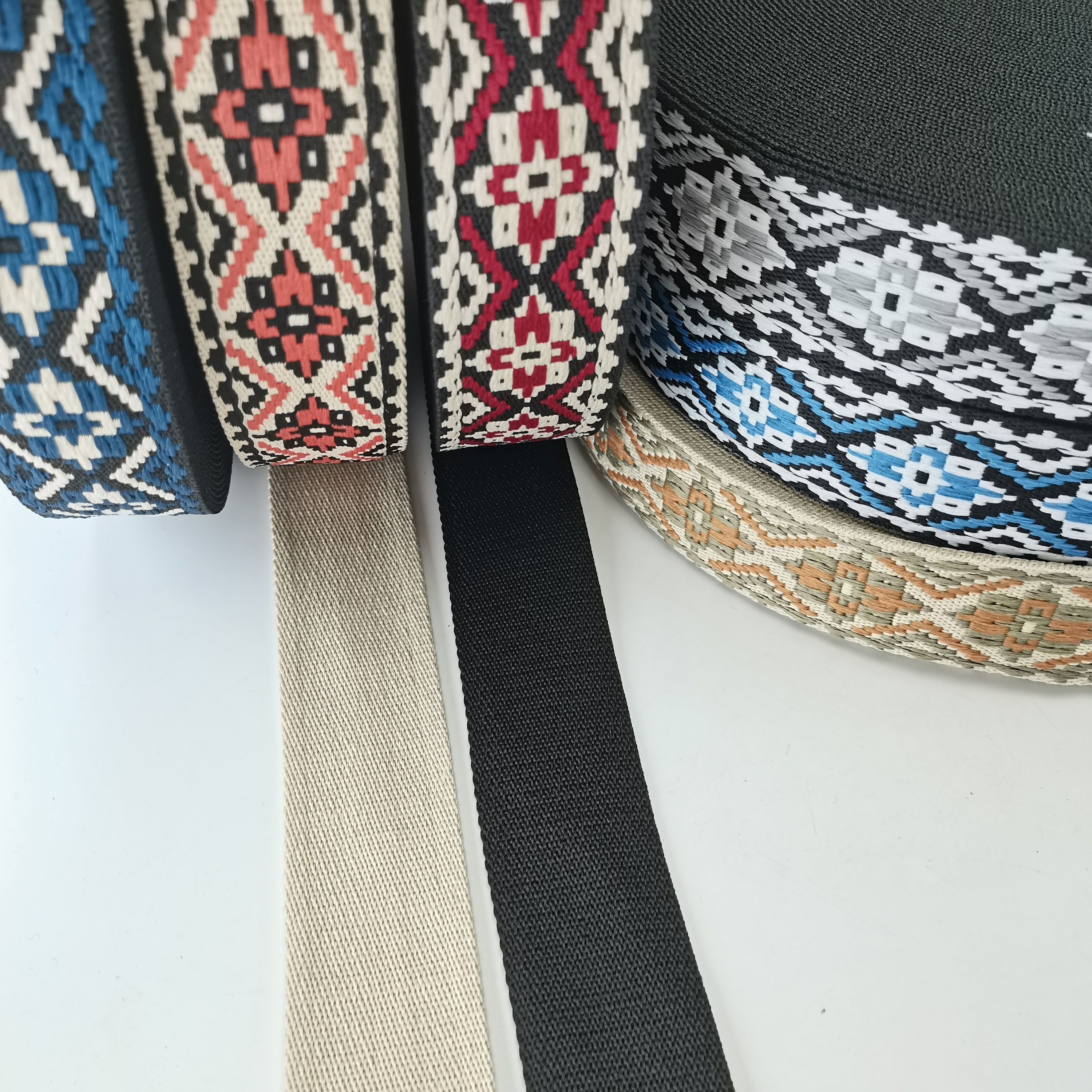 Hot Sale Polyester Webbing for Bag Strap National Jacquard Ribbon for Bag Accessories