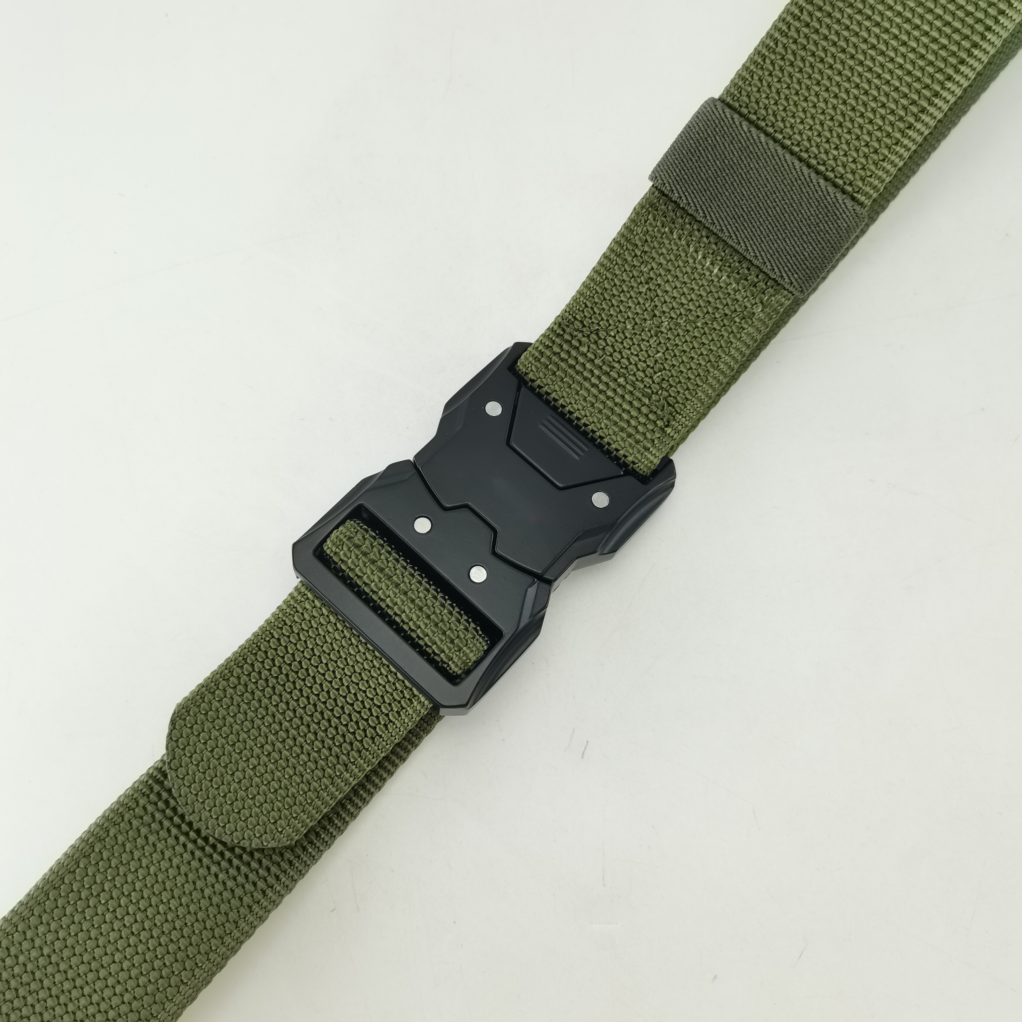 High quality nylon belt with Automatic Metal Buckle Men's Black Tactical Utility nylon webbing belt