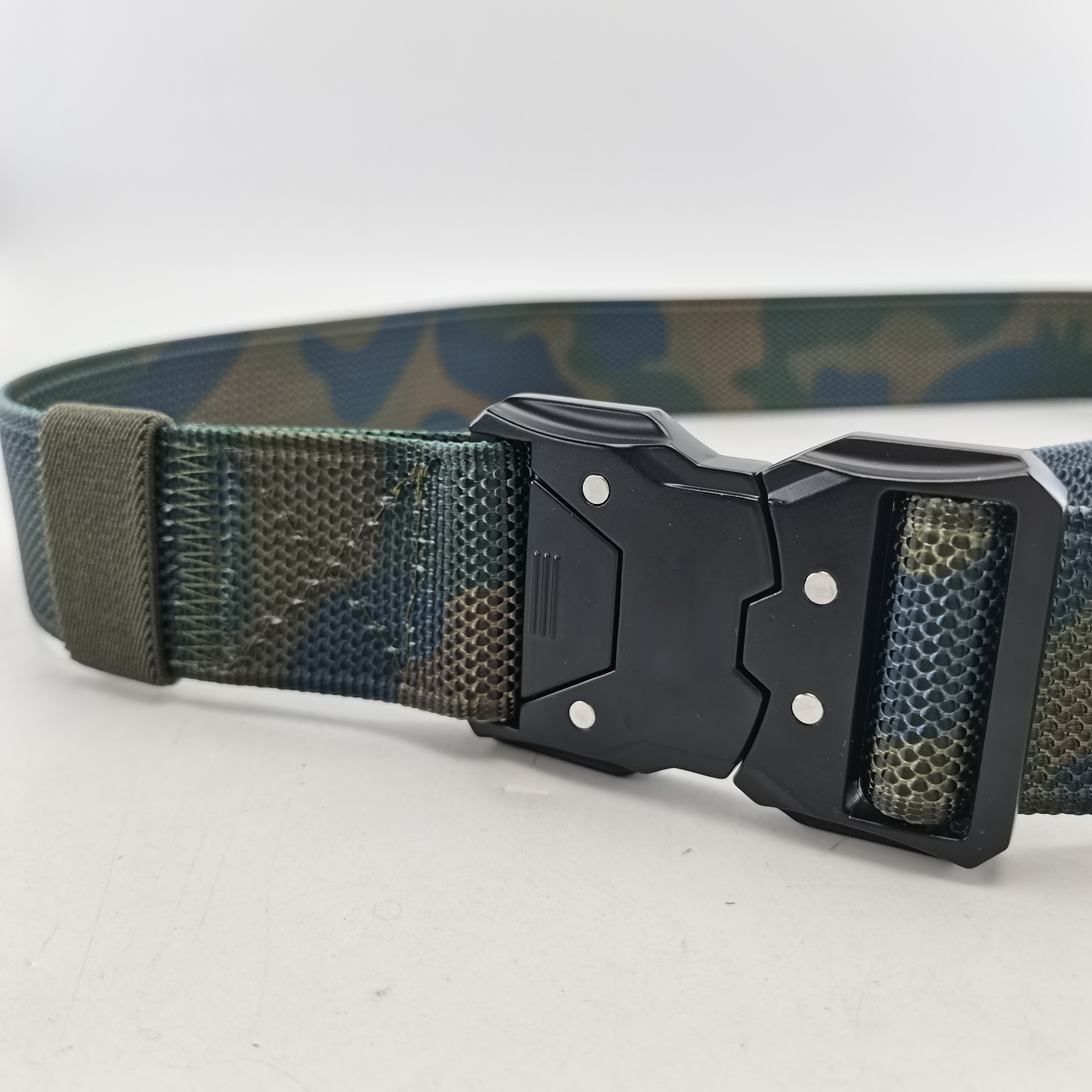 High quality nylon belt with Automatic Metal Buckle Men's Black Tactical Utility nylon webbing belt