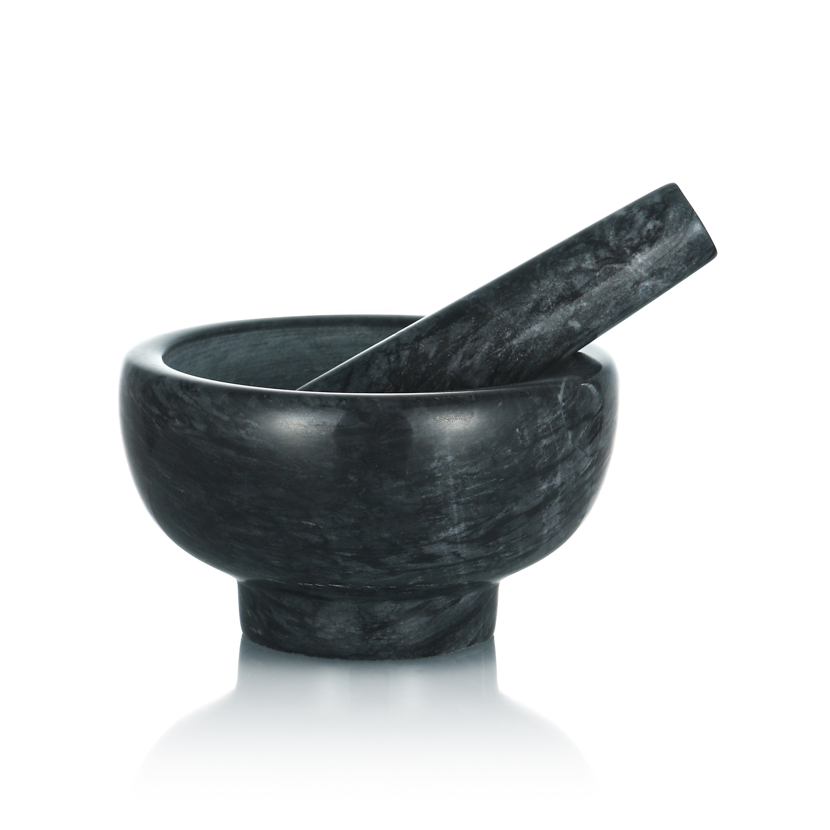 Custom Traditional Guacamole Maker Mexican Molcajete Bowl Natural Stone Marble Mortar and Pestle For Grinding