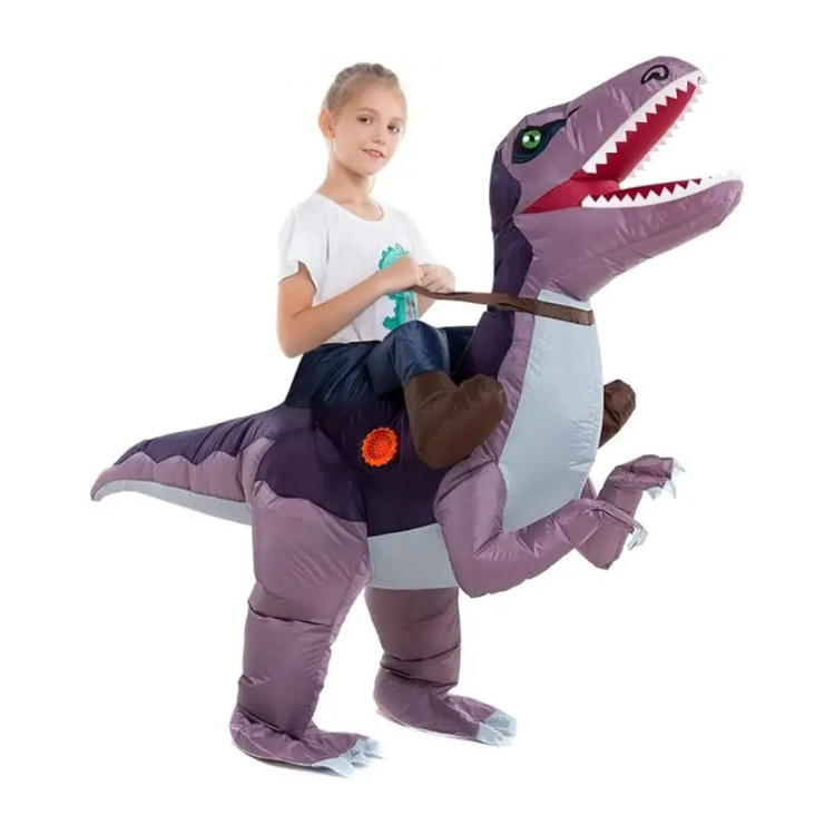 New Arrival Halloween Inflatable T-Rex Costume Blow Up Ride On Dinosaur Suit Party Gift Kids Adult Inflatable Dinosaur Costume