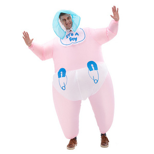 Cute Mascot Costume Halloween Carnival Christmas Party Performance Cosplay Inflatable Suit Cartoon Pink Baby Inflatable Costume