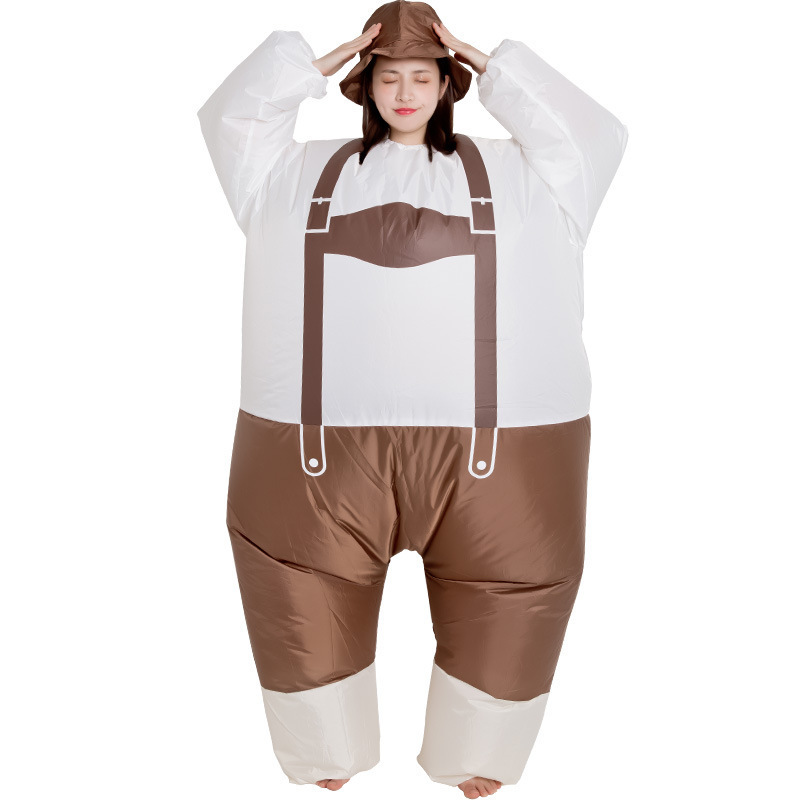 Suspenders Sumo Inflatable Suit Party Cartoon Funny Fat sumo Inflatable Model Cosplay Blow Up Suit Halloween Inflatable Costume