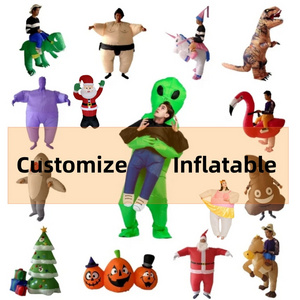 Custom Oem Odm Christmas Halloween Costume Inflatable Suit Mascot Costume Fun Animal Kids Adult Party Cosplay Inflatable Costume