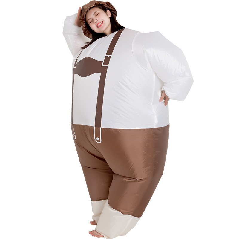 Suspenders Sumo Inflatable Suit Party Cartoon Funny Fat sumo Inflatable Model Cosplay Blow Up Suit Halloween Inflatable Costume