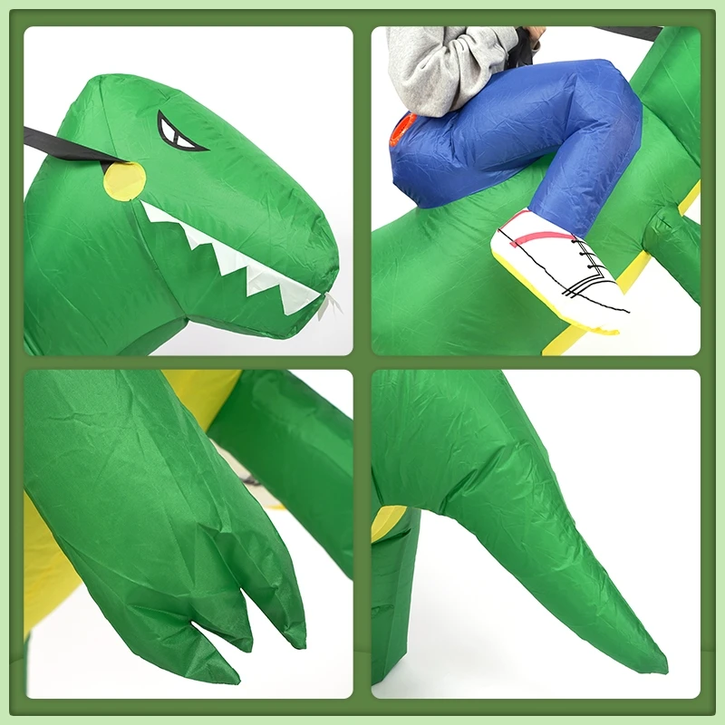 Inflatable Kids Ride-On T-Rex Dinosaur Costume Spinosaurus Dragon Costume Supply Inflatable Dinosaur Costume For Wholesales