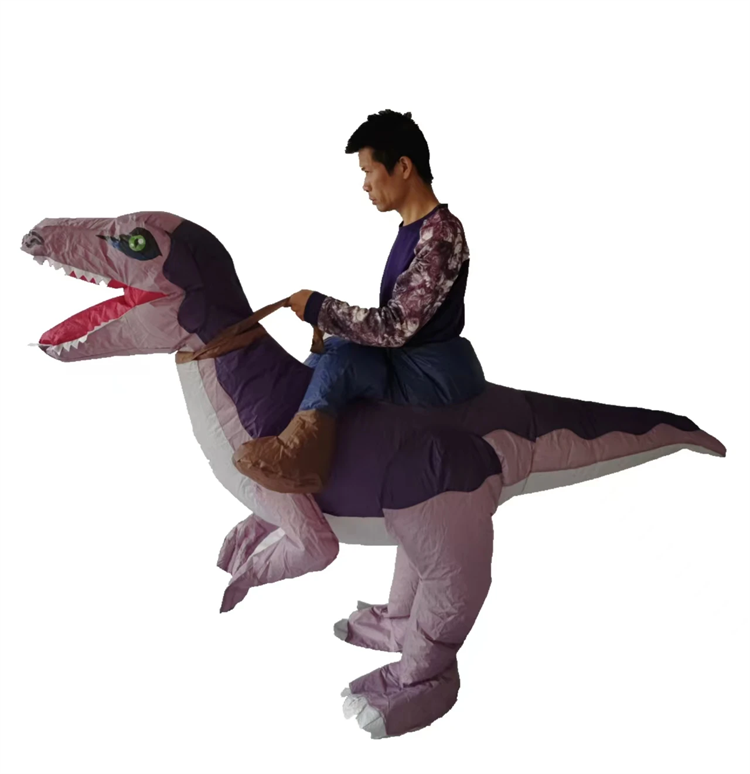 New Design Inflatable Costume Children Kids Dinosaur T REX Costumes Blow Up Cosplay Ride On Animal Inflatable  Costume For Adult