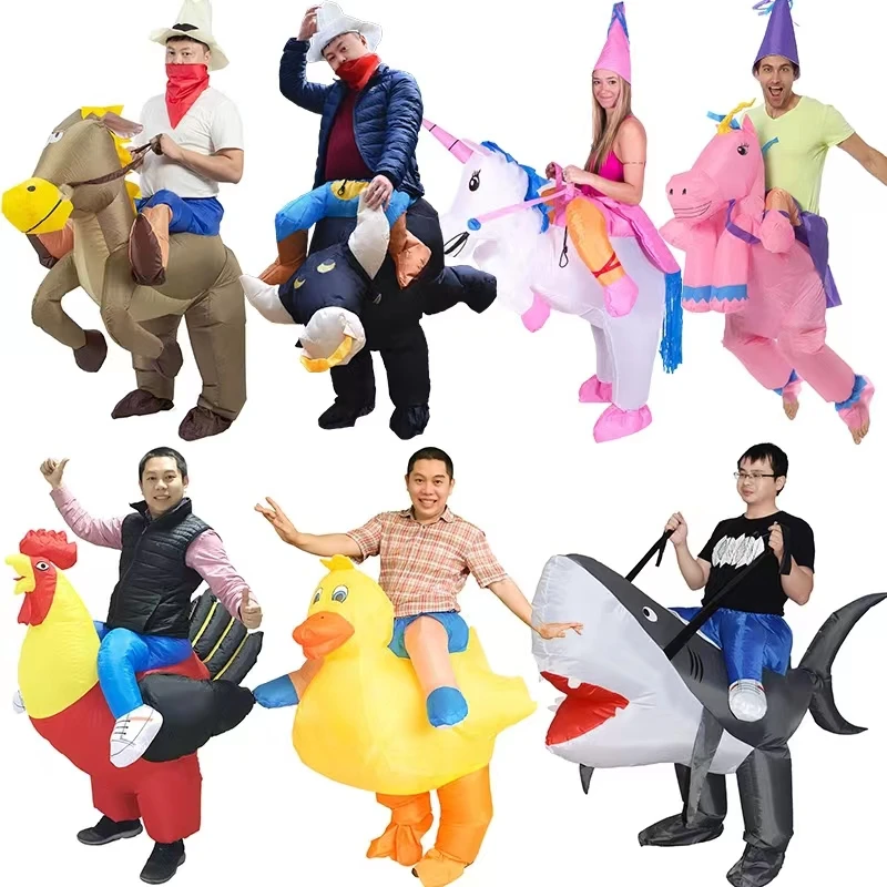 Inflatable Full Body Jumpsuit Cosplay Costume Halloween Funny Fancy Dress Blow Up Party Toy inflation suit Inflatable Costume