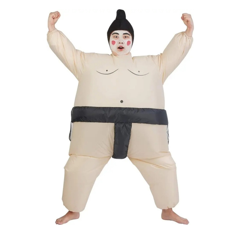 In Stock Popular Halloween Sports Game Inflatable Sumo Costume Blow Up Sumo Suit Cosplay Inflatable Costume For Adult