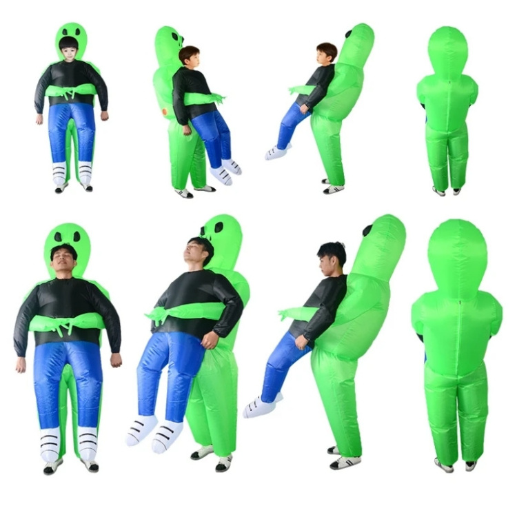 Funny Party Alien Inflatable Costume Hostage Holiday Party Giant Alien Halloween Costumes Blow Up Suit Inflatable Costume