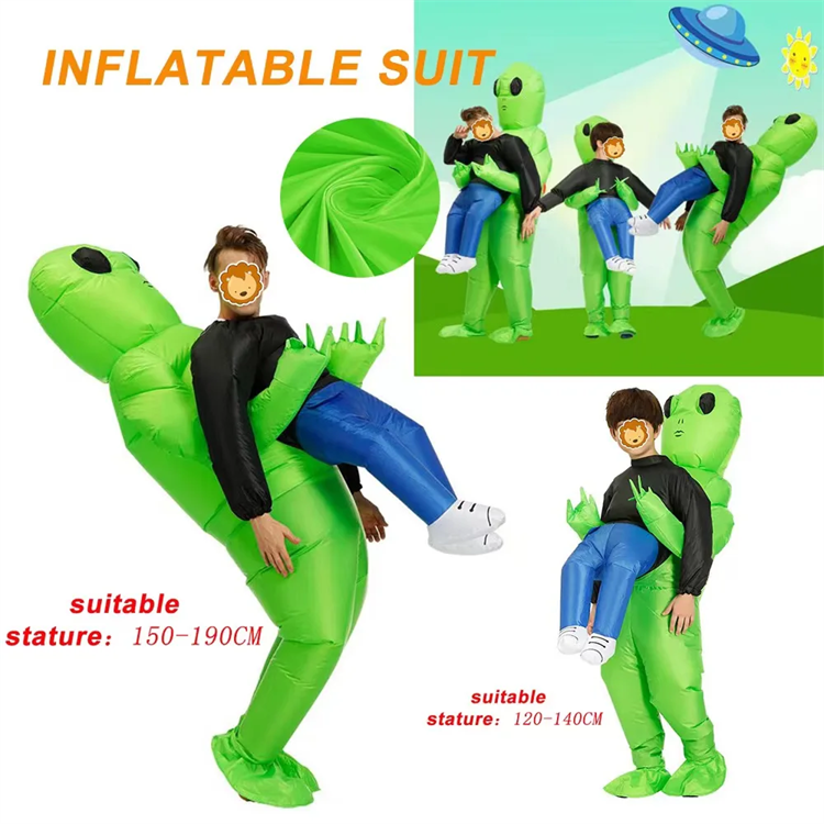 Funny Party Alien Inflatable Costume Hostage Holiday Party Giant Alien Halloween Costumes Blow Up Suit Inflatable Costume