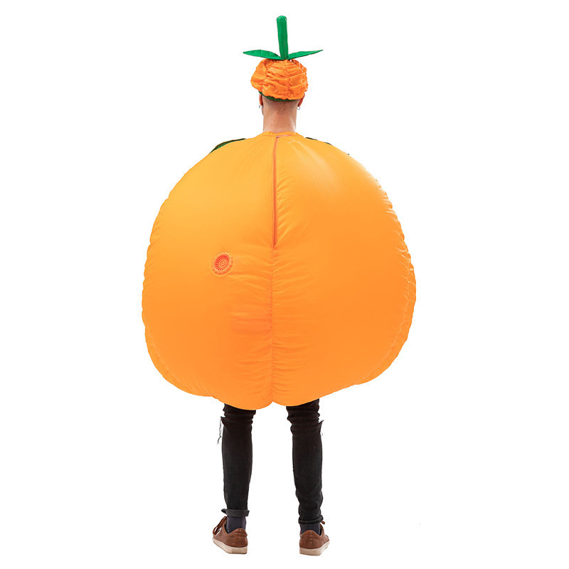 New Cosplay Holiday Full Body Blow Up Halloween Pumpkin Suit Halloween Costume Funny Inflatable Pumpkin Costume for Adult