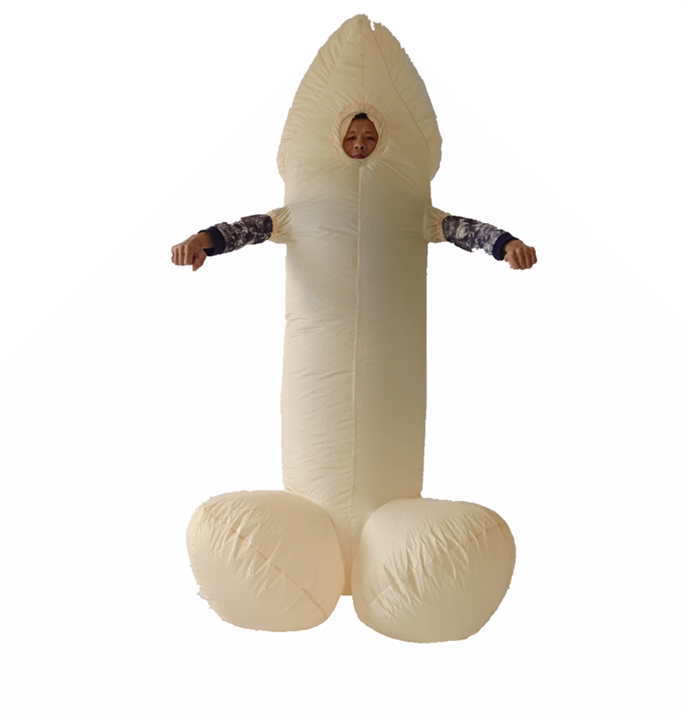 Polyester Funny Cosplay Blow up Mascot Costume Adults Pecker Big Bird Full Body Cock Penis Inflatable Costume for Bachelor Party