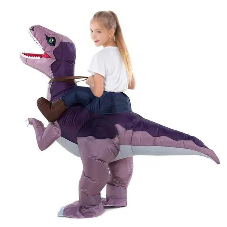 New Arrival Halloween Inflatable T-Rex Costume Blow Up Ride On Dinosaur Suit Party Gift Kids Adult Inflatable Dinosaur Costume