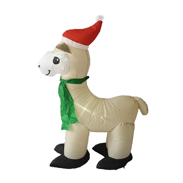 Cheap Inflated Model Holiday Inflatable Decoration Yard Lighting Christmas Alpaca Inflatable Christmas Decorations Outdoor