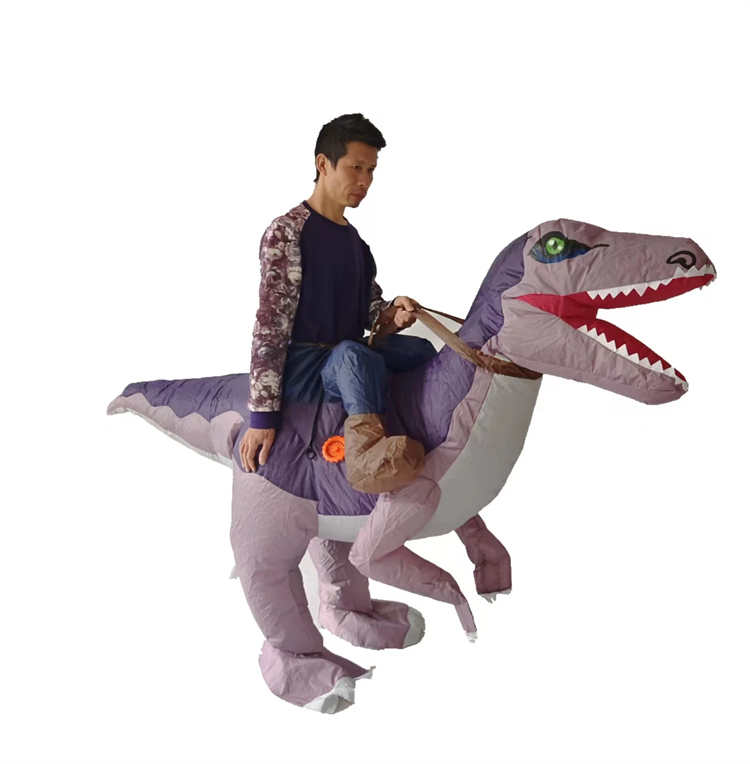 New Design Inflatable Costume Children Kids Dinosaur T REX Costumes Blow Up Cosplay Ride On Animal Inflatable  Costume For Adult