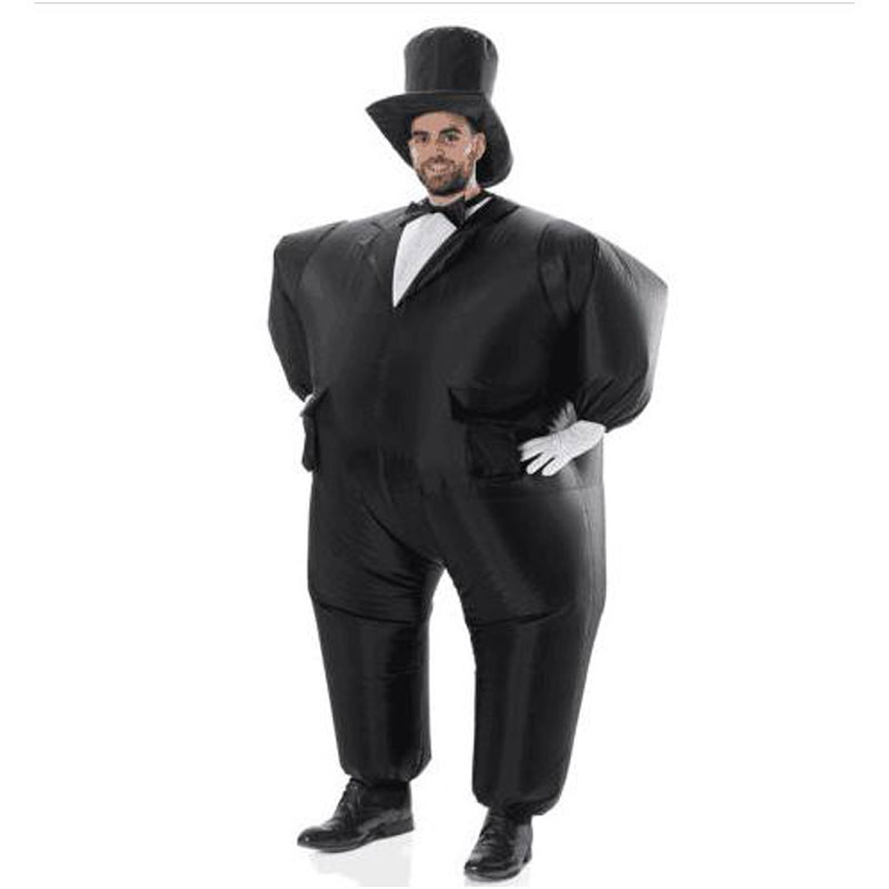 Custom Design Halloween Costume Fancy Dress Cosplay Blow Up Tuxedo Costume Inflatable Fat Suit Inflatable Costume For Adult