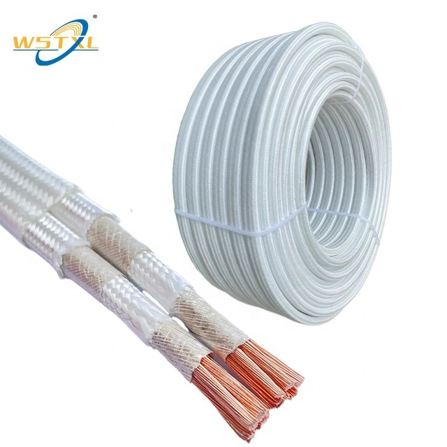 2 * 25mm melt-blown cloth equipment power cord high temperature refractory mica woven double parallel electric heating wire