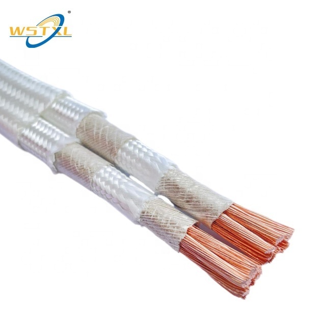 2 * 25mm melt-blown cloth equipment power cord high temperature refractory mica woven double parallel electric heating wire