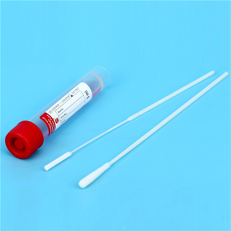 Disposable sampling collection transport vtm kits flocked swabs vtm tube Viral Transport Media VTM