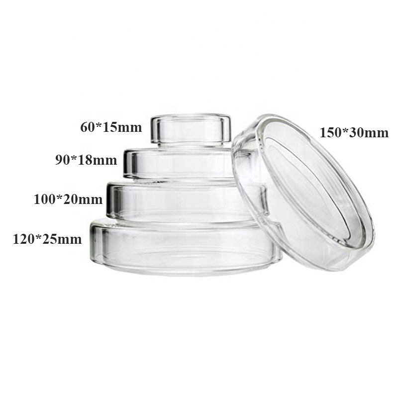 Laboratory glassware culture dish  animals plants bacteria boro 3.3 glass petri dish with high quality