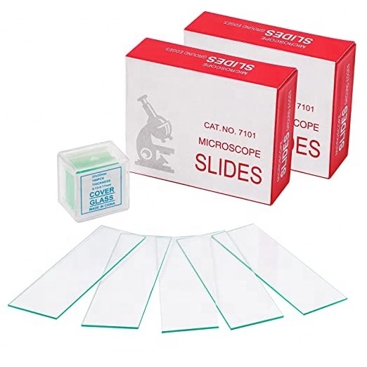 Lab Supplies Microscope Glass Cover Prepared Frosted Plain Cover Slips Slide Microscope Slides