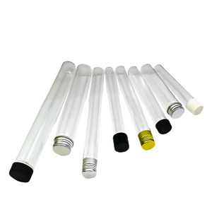 Food grade customized borosilicate 3.3 glass test tube with screw cap bakelite wooden Aluminum