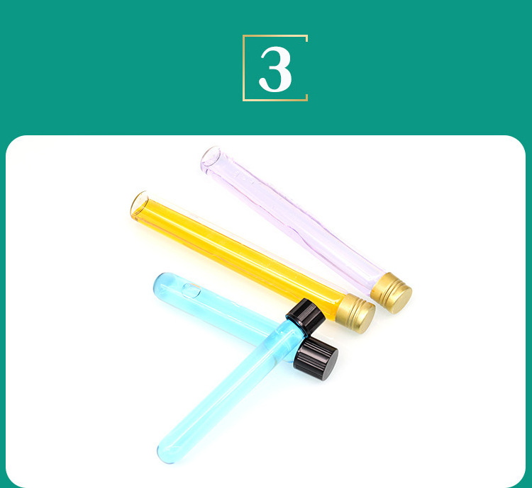 Food grade customized borosilicate 3.3 glass test tube with screw cap bakelite wooden Aluminum