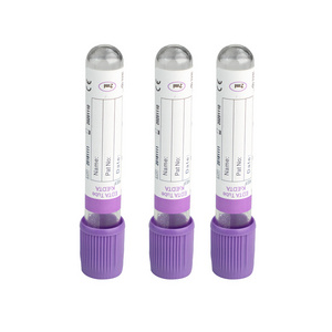 PET EDTA K2 K3 Medical Vacuum 3ml Blood Collection EDTA Tube