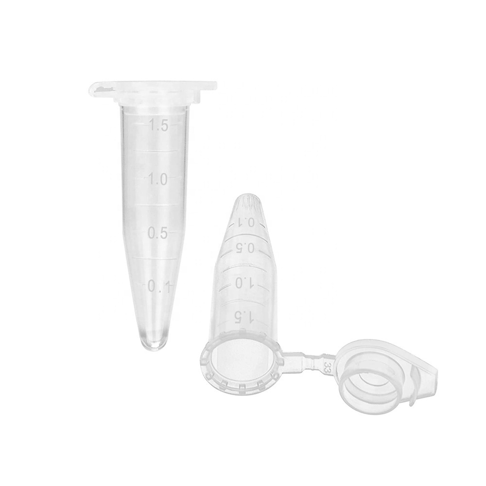 Laboratory Clear Plastic Microcentrifuge Falcon Tube MCT Conical Micro Centrifuge Tube 1.5ml