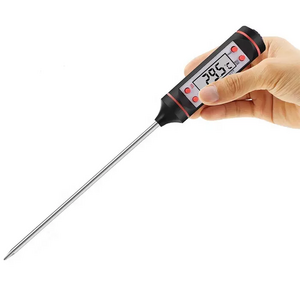 LCD Screen Fast Data Access Cooking Thermometer Digital Accurate Ultra Instant Read Thermometer with Long Stainless Probe