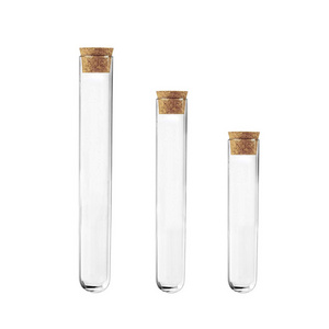 High Quality Glass Test Tube with Cork for Coffee Beans Storage