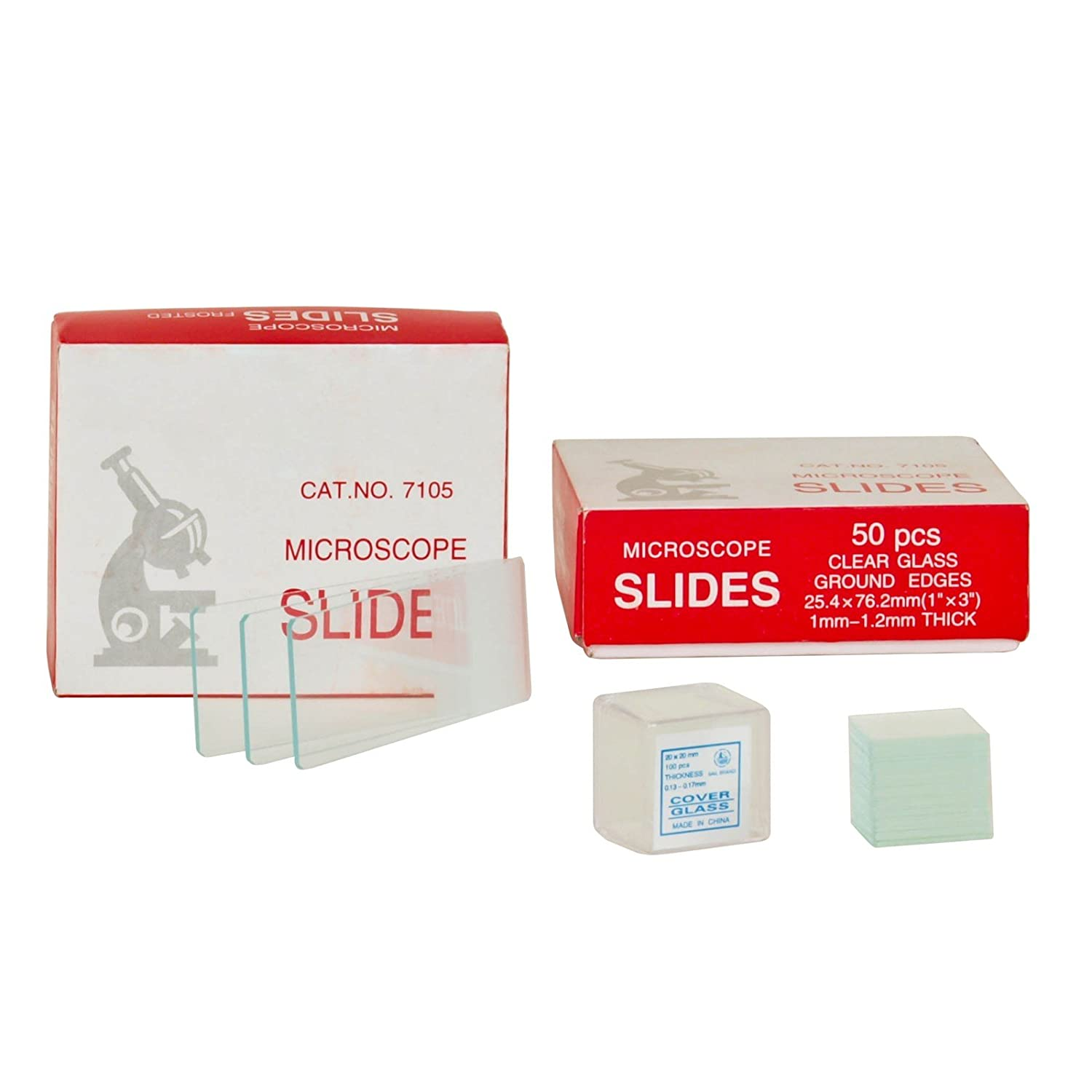 Laboratory Medical Microscope Slides 7101 7102 7105 7109 Glass Prepared Polished Frosted Microscope Slide