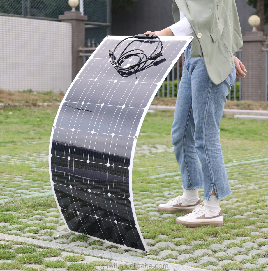 Sunpower Rollable Thin Film Etfe mono 12v Customized Watts Portable Flexible Solar Panel