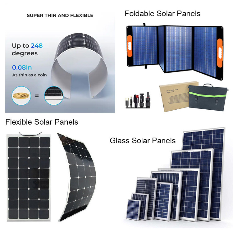 WTL Monocrystalline 100W 400W 500W 550W 700W 1000W Price Paneles Solares Kits System Portable Foldable Flex Flexible Solar Panel