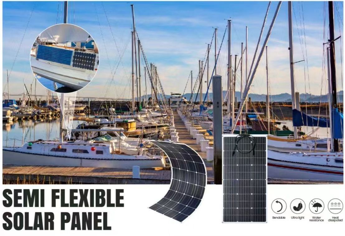 Flexible PET solar panel 30~320W waterproof solar charging board Flexible outdoor power generation board Mobile charging board