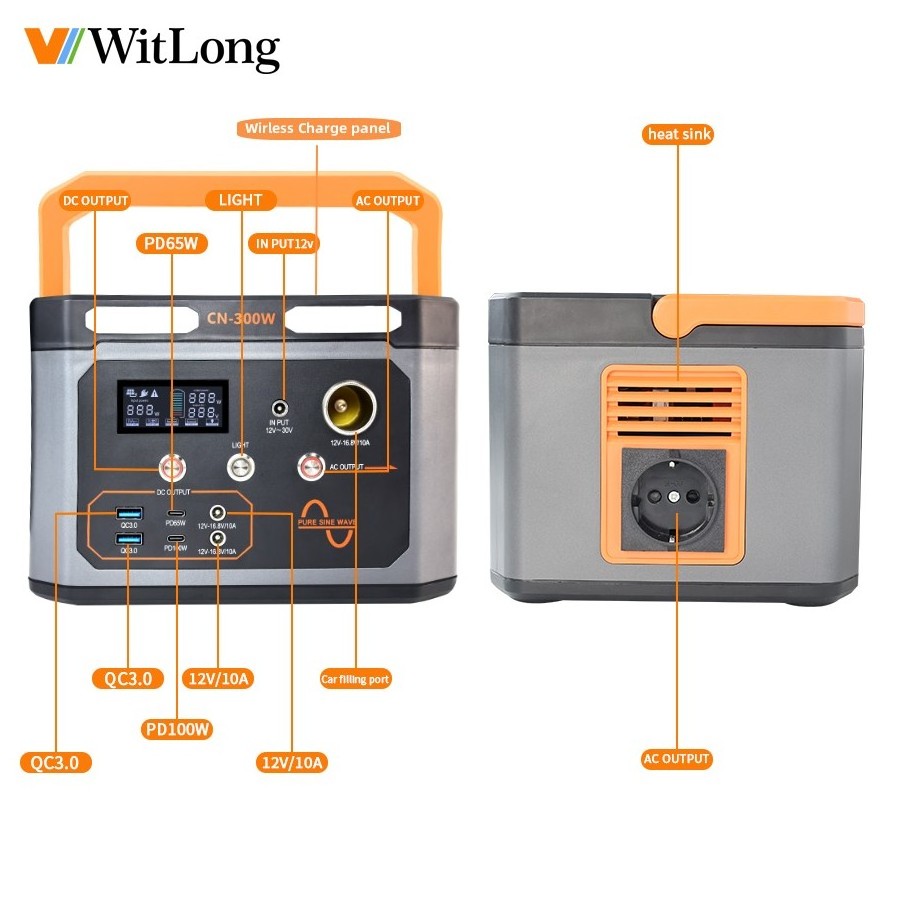 WTL OEM Outdoor Indoor Solar Powered Generator 300W 500W 600W 1000W 1200W 1500W 2000W 3000W 5000W Battery Portable Power Station