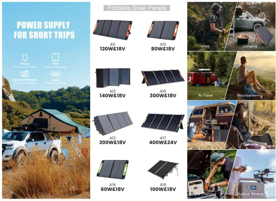 WTL Monocrystalline 100W 400W 500W 550W 700W 1000W Price Paneles Solares Kits System Portable Foldable Flex Flexible Solar Panel