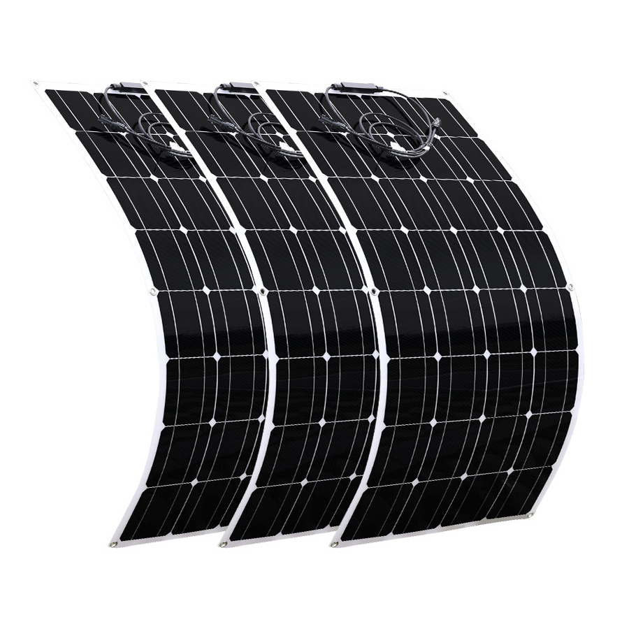 Flexible PET solar panel 30~320W waterproof solar charging board Flexible outdoor power generation board Mobile charging board