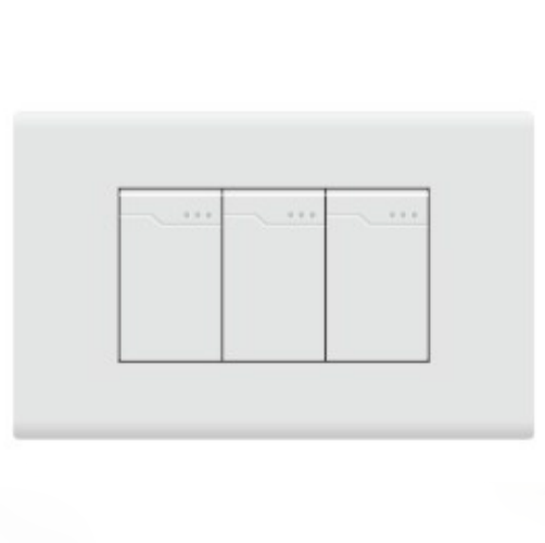 KS9008   European standard Wall Switch And Socket Russia Home Application 3 Gang 1 Way Wall Switch 10A Light Switch