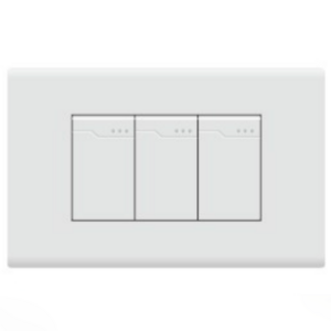 KS9008   European standard Wall Switch And Socket Russia Home Application 3 Gang 1 Way Wall Switch 10A Light Switch