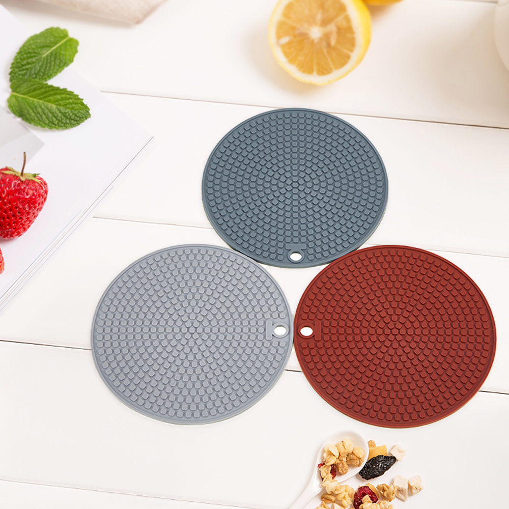 Silicone coasters silicone Potholder mat forkitchen desk mat Anti scald heat resistant silicone mat for table protector