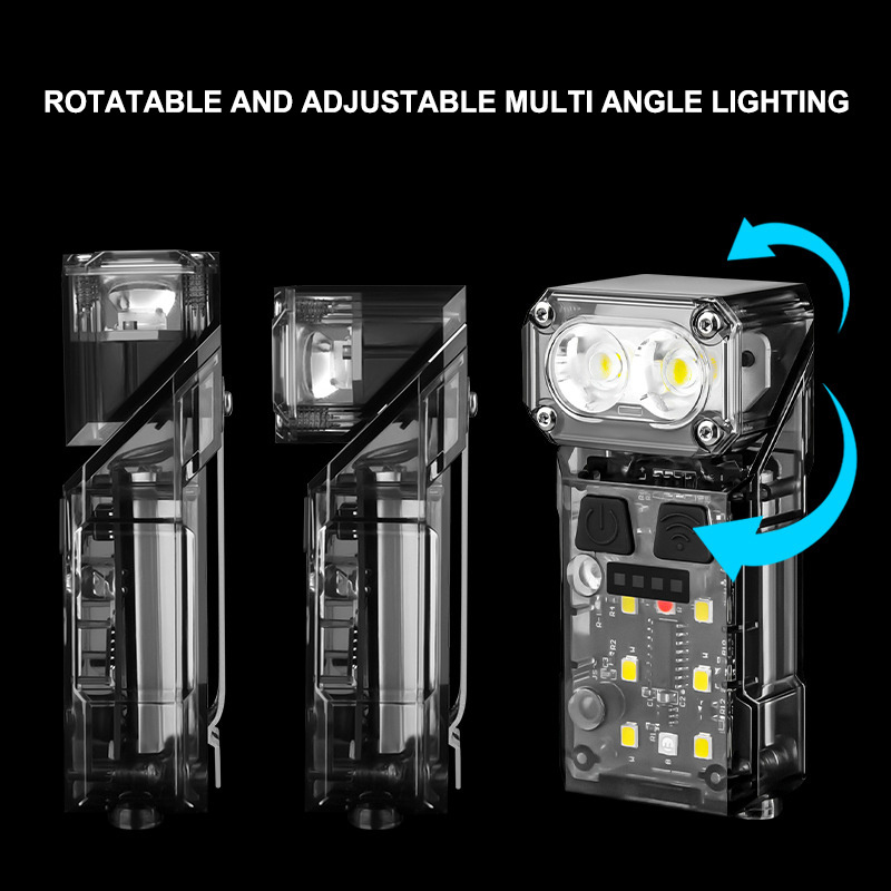 Multi functional mini flashlight, long-lasting, portable, strong magnetic adsorption outdoor work light, turn signal headlight